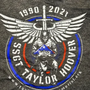 Heather Grey "SSGT Taylor Hoover" Commemorative T-Shirt